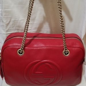 Gucci Soho Double Chain Bowler Bag
